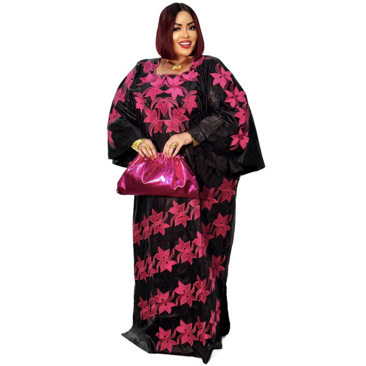 African%20Attire%20For%20Women%20Abaya%20Embroidery%20Plus%20Size%20Elegant%20Party%20Church%20Dress%20-%20Image%203