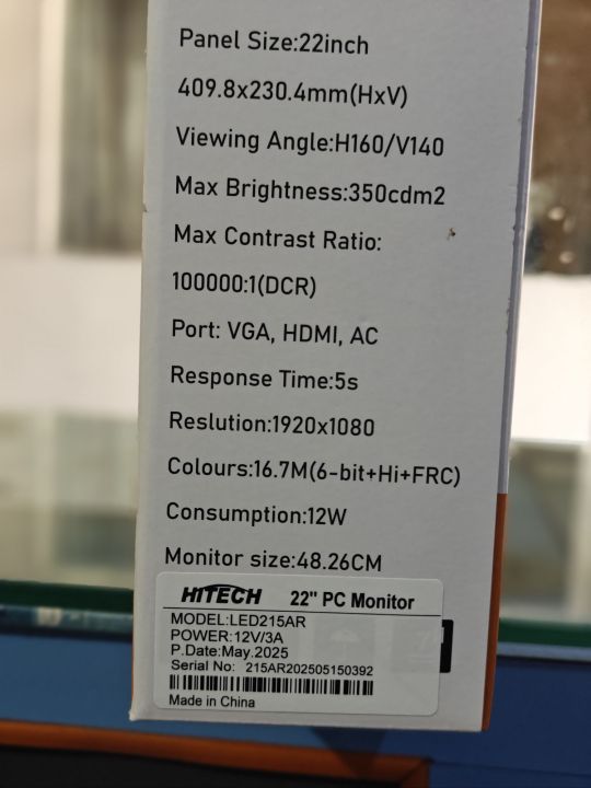 Hitech%2022"%20Led%20Monitor%20With%20VGA%20&%20HDMI%20Supported%20%20HiTech%2022%20Inch%20FHD%20Monitor%20-%20Image%204