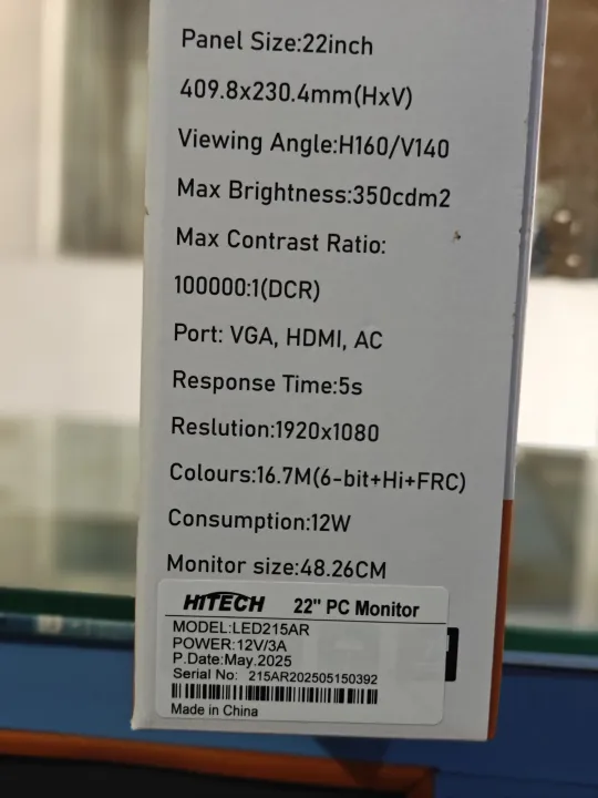Hitech%2022"%20Led%20Monitor%20With%20VGA%20&%20HDMI%20Supported%20%20HiTech%2022%20Inch%20FHD%20Monitor%20-%20Image%204