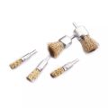 Wire Brush Drill Rod Rust Removal Polishing Wheel Wire Wheel Brushes Cup Rust Rotiary Copper-plated Steel Wire Brush Tool. 