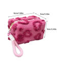 Plush Makeup Bags with Handle Soft Travel Cosmetic Storage Bag Portable Love Print Organizer Pencil Case Cute Clutch Pouch.
