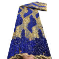 African Velvet Lace Fabric 2026 High Quality Sequins Velvet Lace Fabric Nigerian Lace For Sewing Women Wedding Dresses.