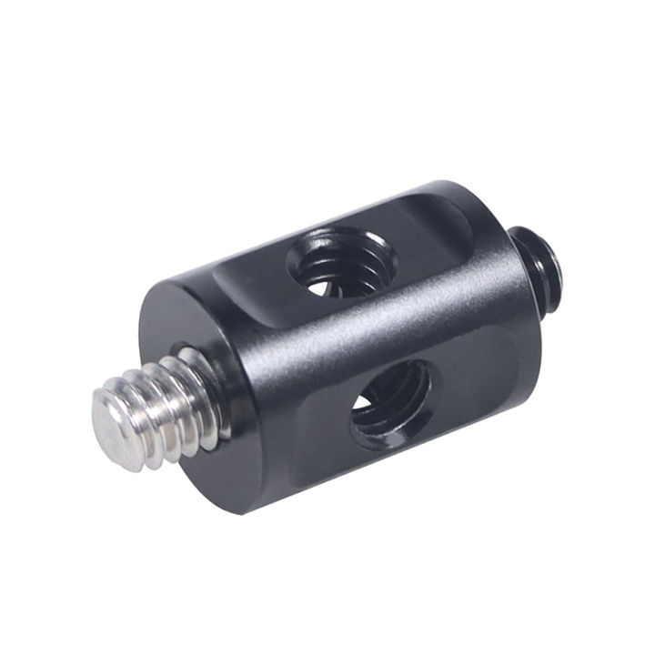 Dual 1/4 Screw Tube Rod Connecting Adapter Mount 1/4 Thread DLSR Shoulder Rig Follow Focus System Mic Stand Light Holder