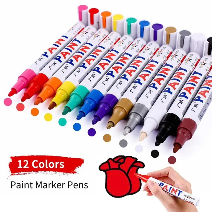 Propose Different Color Multi-propose Paint Colors Marker Pen DIY Waterproof Reflective ...