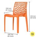 Supreme Molded Plastic Web Chair( Set of 4 chairs). 