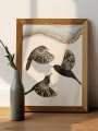 3 Pcs Black Bird Wooden Wall Decor Art Vintage Gothic Decor Living Room Bathroom Kitchen Home Decorations Indoor Outdoor Gifts. 
