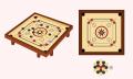 Carrom board game. 