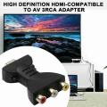 HDMI To AV Wire Connector AV Digital Signal HDMI To 3 RCA Audio Adaptor Component Converter For PC Projector Tablet HD TV BOX. 