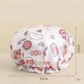 Waterproof Shower Cap for Girls Hair Bathing Cap Reusable Kitchen Hair Cover Oil Proof Dry Hair Treatment Cap. 