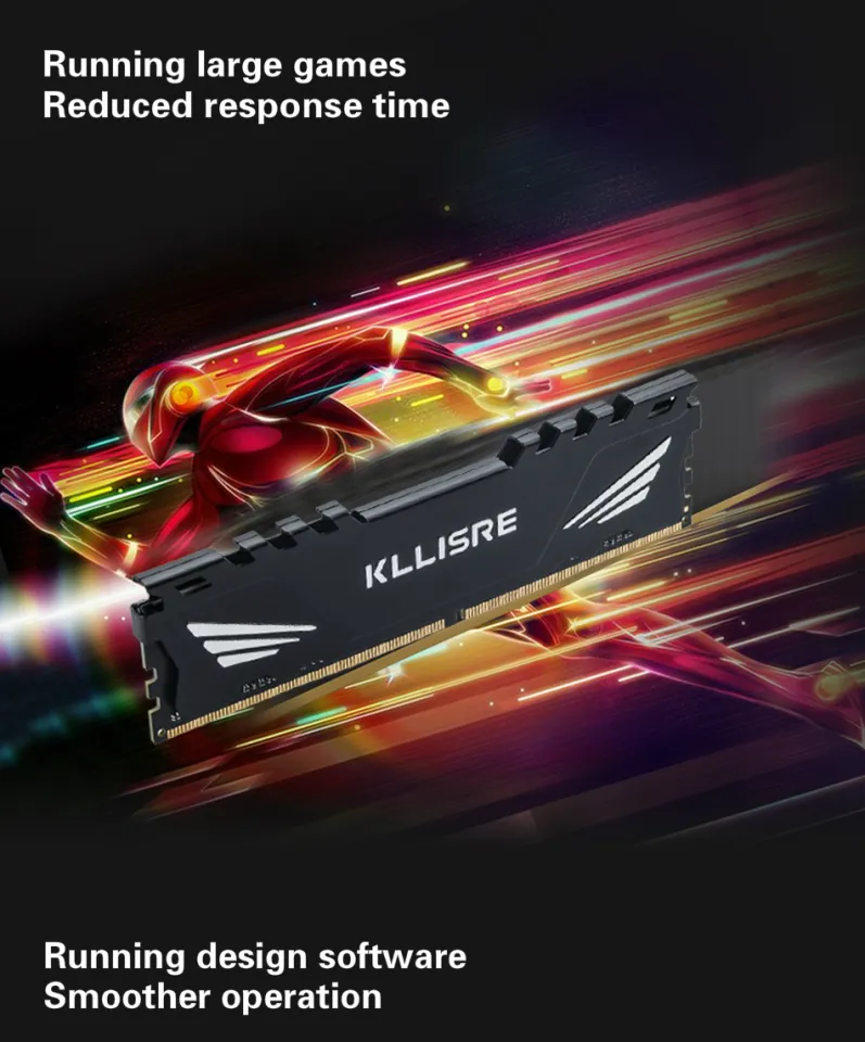 Kllisre Memória DDR4 8GB 16GB Memory 2666MHz 3200MHz Desktop Dimm