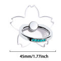 Transparent Sakura Finger Ring Stand Sticker Folding 360 Degree Rotation Cute Clear Ring Holder for iPhone Samsung Xiaomi Huawei. 