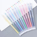 24/12PCS/Box Color Gel Pen Refill Set Kawaii 0.5mm Candy Colors Ballpoint Pens Student Office Writing Pens School Stationery. 