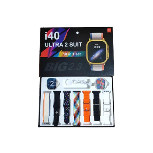 i40 Ultra 2 Suit 10 in 1 set | Men Women Bluetooth Calling | 49 MM display | Water proof Heart Rate | Wireless charging |