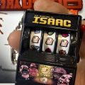 Game The Binding of Isaac Cosplay Key Chain Fashion Black Keychain Metal Keyring Backpack Decoration Party Prop.