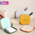 Dizo portable mask storage box dust proof waterproof anti-fouling plastic with lid clip lock temporary storage loop carry on bag anywhere. 