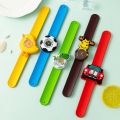 Cartoon Children Watches Baby Study Look The Time Toy Bracelet Kids Slap Watch for Boys Girls Birthday and Christmas Gift Clock. 