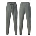 Men's Spring Summer Running Trousers Fitness Muscle Training Leggings with Reflective Striped High Stretch Ice Skinny Pants. 
