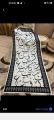 Urdu Huroof/Calligraphy/Huroof e Tahajji Dupatta and Writing – Silk, Elegant Blue/White/Black, One Size for Women – Cultural & Sophisticated Design. 
