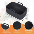 2pc/1pc Air Fryer Silicone Tray Rectangle Oven Baking Basket Reusable Liner Insert Dish Fried Chicken for Airfryers Accessories.
