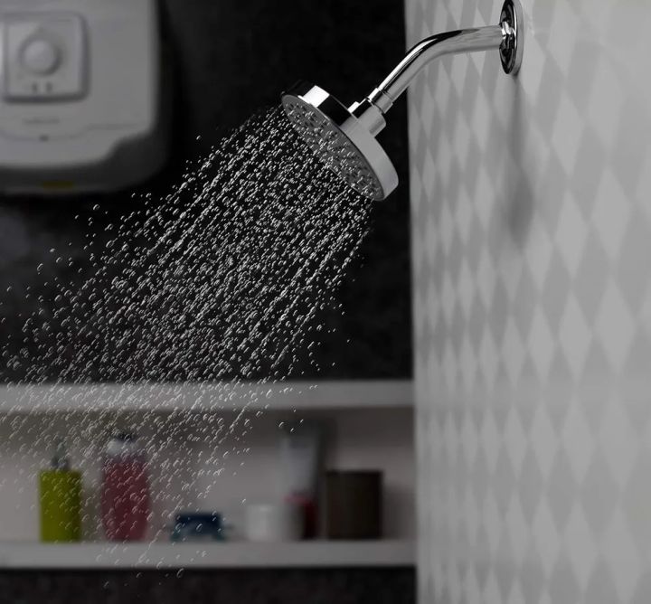 Shower head jet shower Large round 6 inch plastic body heavy pressure heavy duty premium quality