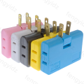 US Plug 180 Degree Rotatable Socket Converter 3 in 1 US Extension Plug Multi-Plug Mini Slim Wireless Outlet Adapter Sockets.