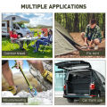 4pcs Aluminum Alloy Hooks with Elastic Ropes Practical Latex Bundling Ropes for Outdoor Tents and Camping Equipment. 