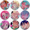 Alien Stage Mizi Sua Hyuna Luka Badges Round Exquisite Badge Brooches Creative Pins For Clothes Hat Backpack Gift Accessories. 