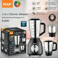 RAF 3 in 1 full steel blender ( blender,grinder and wet mill) R.2843. 