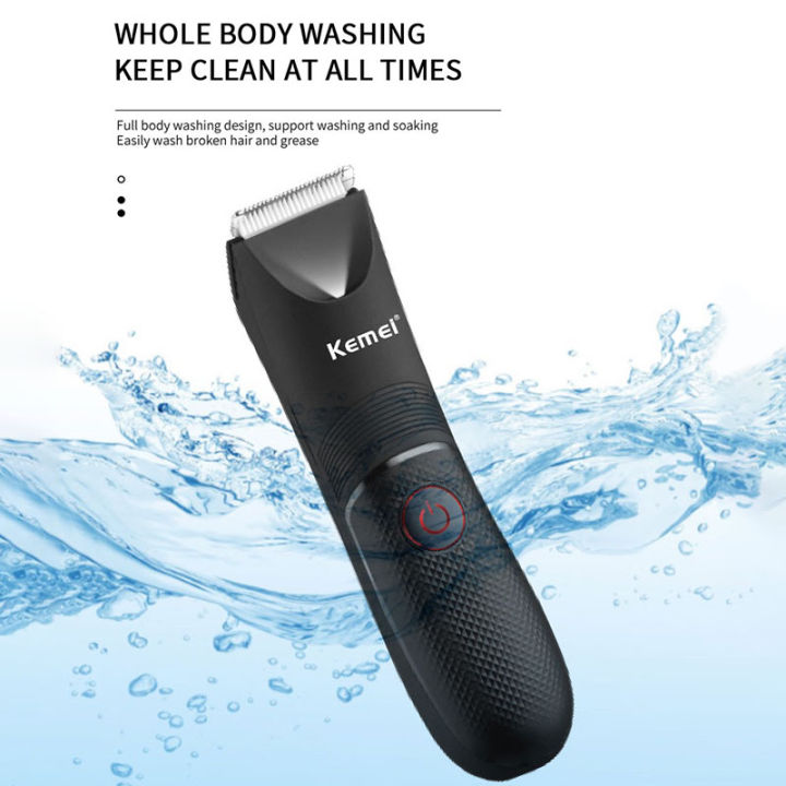 Kemei%20KM-1838%20Bikini%20Line%20Men's%20Full%20Body%20Washable%20Hair%20Removal%20Machine%20Rechargeable%20Electric%20Shaver%20Secret%20Trimmer%20With%20Light%20-%20Image%203
