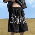 Casual Y2k Summer Women and Men Clothing Goth Letter Pants Harajuku Oversize Sweat Gym Shorts Korean Streetwear Sportswear Short.