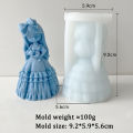 3D Princess Doll Candle Silicone Mold DIY Cute Dresses Girl Handicraft Scented Candle Making Gypsum Resin Mould Craft Decor . 