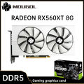 MOUGOL Full New AMD Radeon RX560XT 8GB Graphics Card 14NM GDDR5 Memory Video Gaming Card PCIE3.0x16 HDMI*1 for Desktop Computer. 