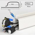 40cm PVC Desk Cable Tray Cable Management Under Desk Channel Cable Raceway Cord Hider No Drilling for Home Office Wire Organizer. 
