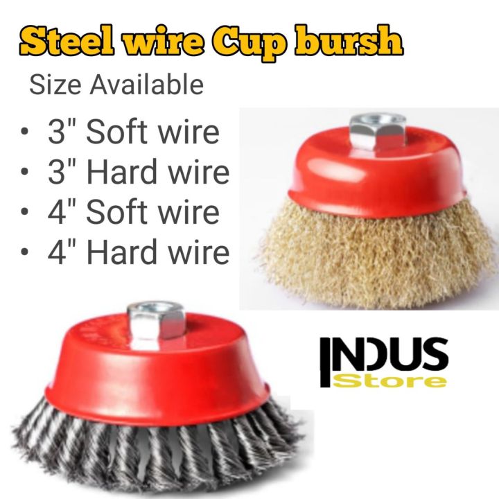 Cup bursh for angle grinder plain wire& twist wire