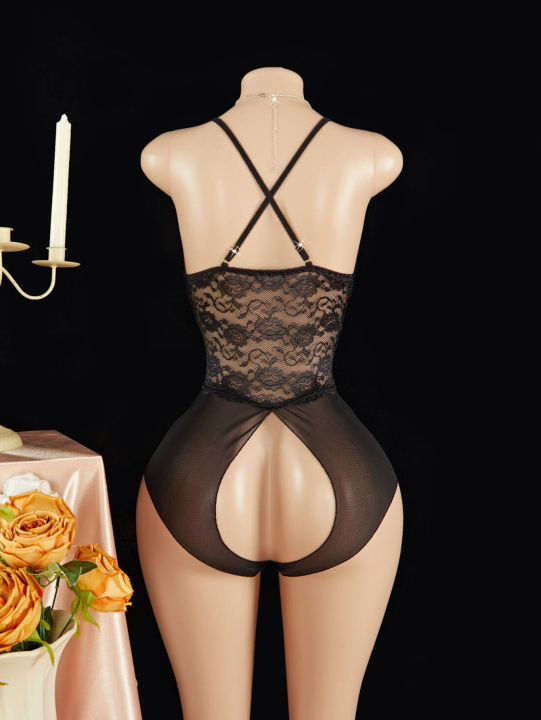 Erotic%20Lingerie%20Women%20%20Underwear%20Porn%20Babydolls%20Dress%20Bodysuit%20Exotic%20Seductive%20Teddies%20Sleepwear%20Sheer%20Lace%20Bra%20Crotchless%20Sexy%20-%20Image%203