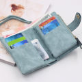 New women's short wallet European and American retro simple fashion all-match multiple card slots handbag student coin zipper co. 