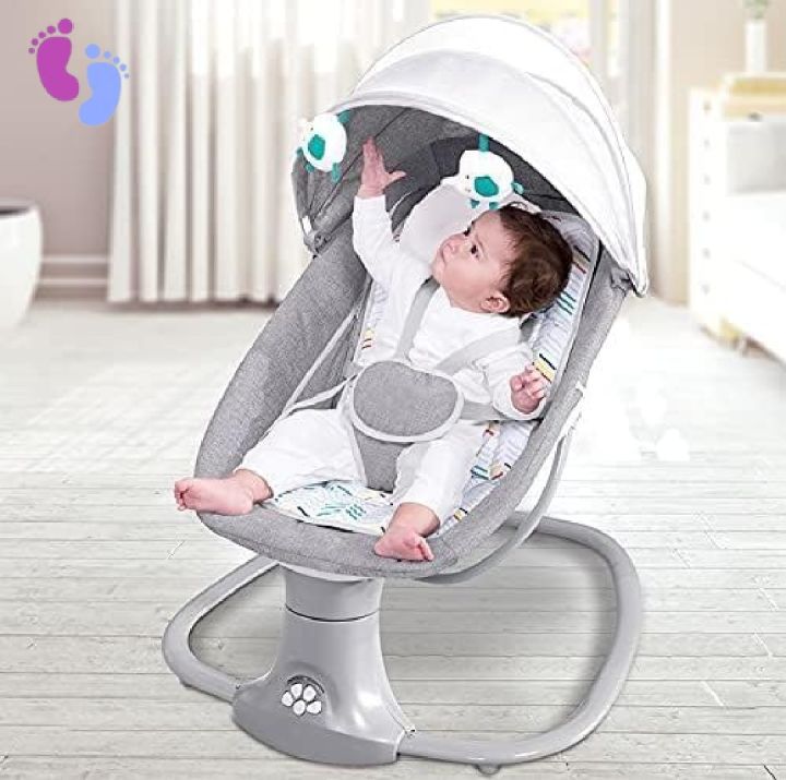 Mastela Baby Swing for Infants Rocking Chair with Remote Control 3-in-1 Adjustable backrest Baby Bouncer Baby Swing With Music Electric Adjustable Rocking Chair