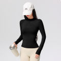 Women's Long Sleeve Yoga Training T-Shirt Horse Riding Sports Fitness Active Wear Top Comfortable Breathable Workout Shirt.