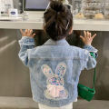 1 2 3 4 5 6 8 10 Years Girls Denim Jacket Cute Rabbit Spring Autumn Fashion Little Princess Baby Coat Birthday Gift Kids Clothes. 