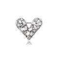 Sparkling crystal heart anti-glare buckle small brooch fashion lapel pin clothes versatile mini corsage button pin jewelry .