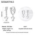 Original 925 Sterling Silver Exquisite Knotted Hoop Earrings Sparkling CZ Zircon Earrings For Women Fine Birthday Jewelry Gifts. 