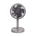Joy Super JY-2218 Professional Rechargeable Portable Mini Table Fan Strong Wind Left to Right Oscillating Angle 45 Degrees - AC/DC. 