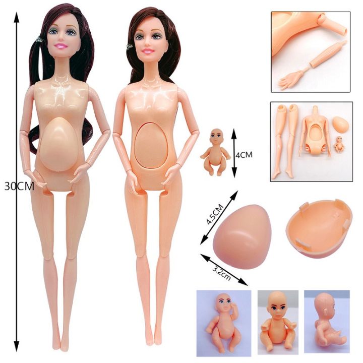 11.8''/30cm%20Movable%20Joints%20Pregnant%20Dolls%20Mom%20With%202%20Babies%20On%20Her%20Tommy%20Modern%20Dress%20Princess%20Doll%20Educational%20%20Interactive%20Toy%20-%20Image%203