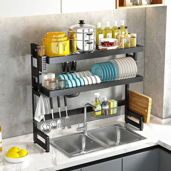 Dish%20Drying%20Rack%20Over%20Sink%20Display%20Adjustable%20Width%20Stand%20Drainer%20Drying%20Rack%202%20Tier%20Over%20Sink%20Plate%20Dish%20Drainer%20Kitchen%20Counter%20Storage%20Organizer%20Cutlery%20Utensil%20Chopping%20Board%20Holder%20-%20Image%203
