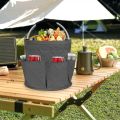 Large capacity storage folding basket picnic tote basket outdoor cleaning with handle tool bag cleaning supplies garden basket. 