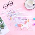 Unicorn Transparent PVC Document bag/ purse. 