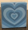 Aesthetic Radiating Heart canvas Painting 4 x 4. 
