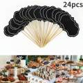 24pc Mini Blackboard Paperboard Message Slate Business Card Holder Memo Label Brand Number Table Price For Home Restaurant Party.