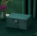 New 3-layers Green Velvet Jewelry Organizer Large Capacity Ring Necklace Makeup Holder Cases  Jewelry Box  for Women with Lock. 