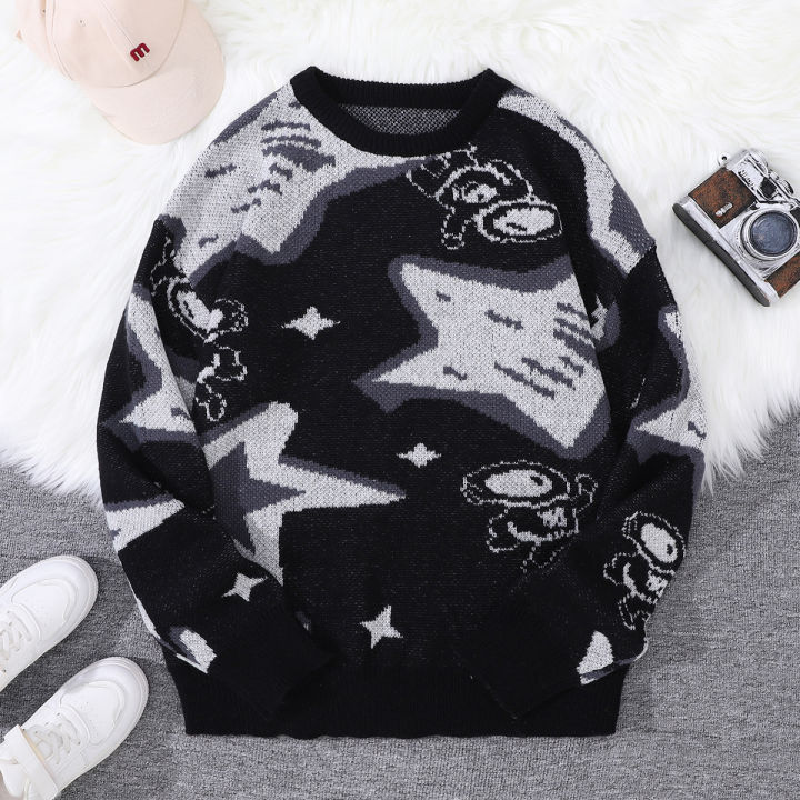 New%20Popular%20Spring%20&%20Fall%20Astronaut%20Star-Picking%20Jacquard%20Pattern%20Pullover%20Sweater%20Casual%20Round%20Neck%20Contrast%20Color%20Knitted%20Men'%20-%20Image%207